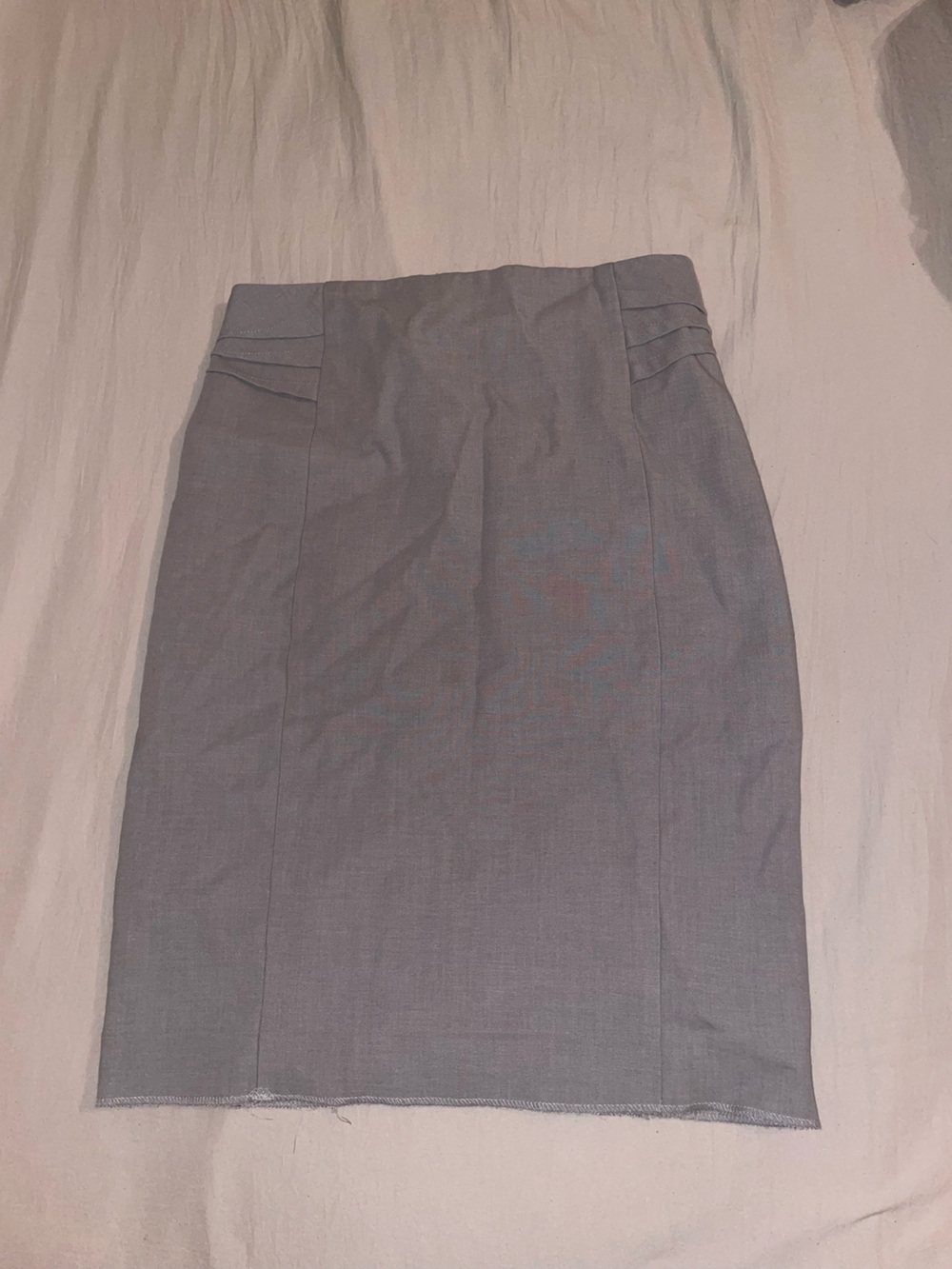 Express Silver-Gray Satin Slip Skirt